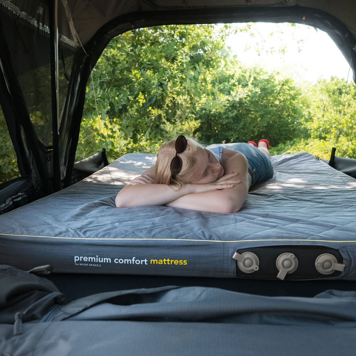 matratze zelt test Premium Comfort Mattress Curve Remlaw Bar Review: Modular Heavy Merino - Knitting for Olive (Farbe):Hyldeblomst / Elderflower