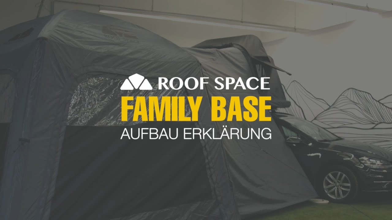 Laden Sie das Video: Aufbauanleitung Family Base Vorzelt fuer Dachzelte