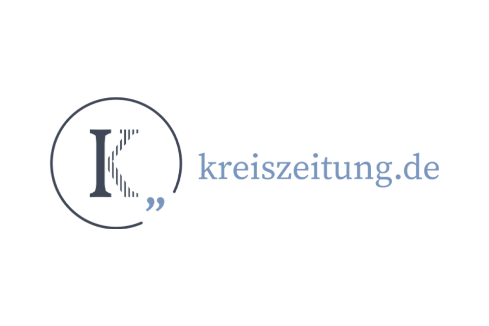 Logo der Kreiszeitung.de mit stilisiertem "K" im Kreis links und dem Schriftzug "kreiszeitung.de" rechts. Blautöne dominieren.
